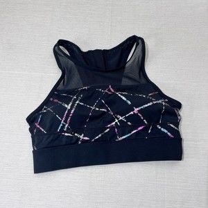 ZYIA All Star One More Rep Mesh Panel Back Zip Sports Bra Sz M